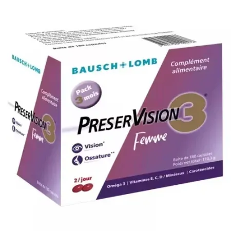 PreserVision 3 Femme 180 capsules - Univers Pharmacie