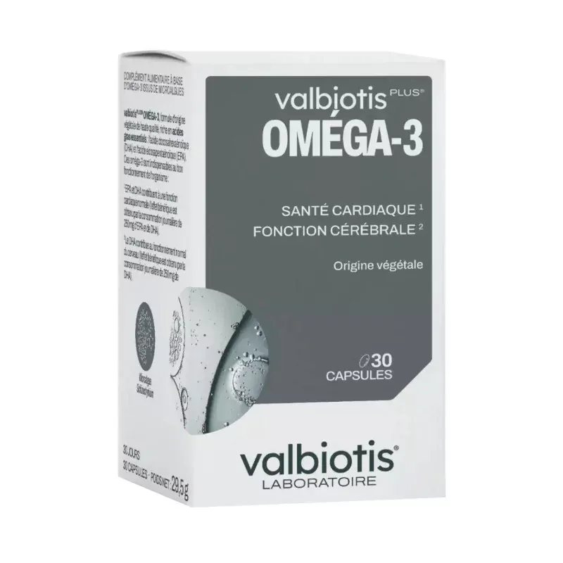 Valbiotis Plus Oméga-3 30 capsules - Univers Pharmacie