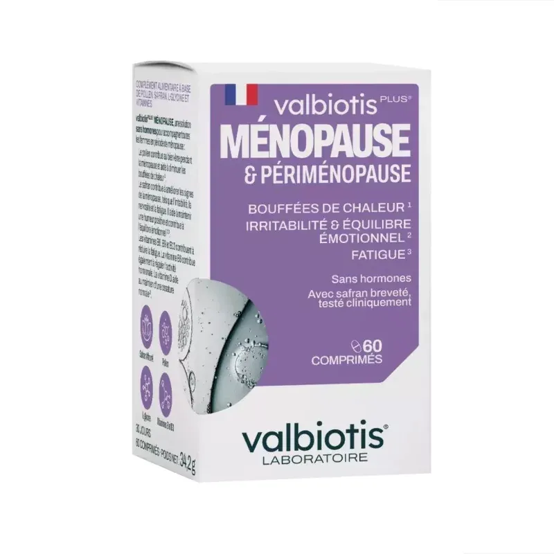 Valbiotis Plus Ménopause & Périménopause 60 comprimés - Univers Pharmacie