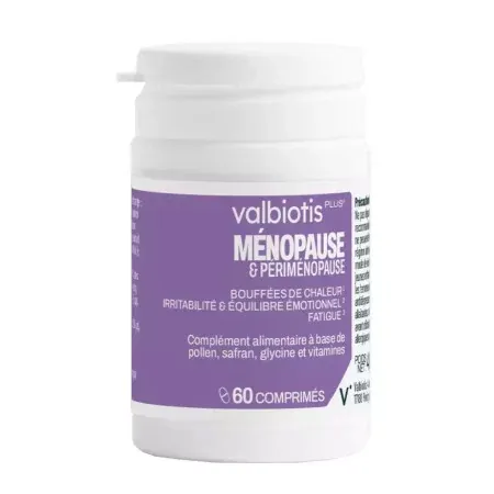 Valbiotis Plus Ménopause & Périménopause 60 comprimés flacon - Univers Pharmacie