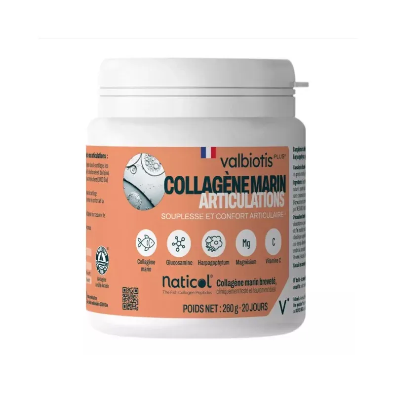 Valbiotis Plus Collagène Marin Articulations 260g - Univers Pharmacie