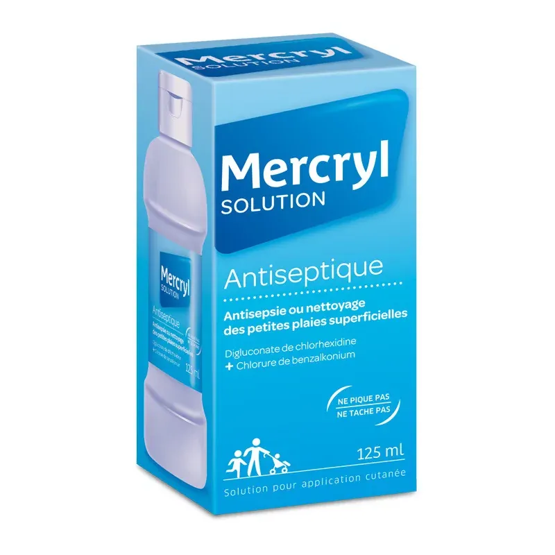 Mercryl Antiseptique Solution 125ml - Univers Pharmacie