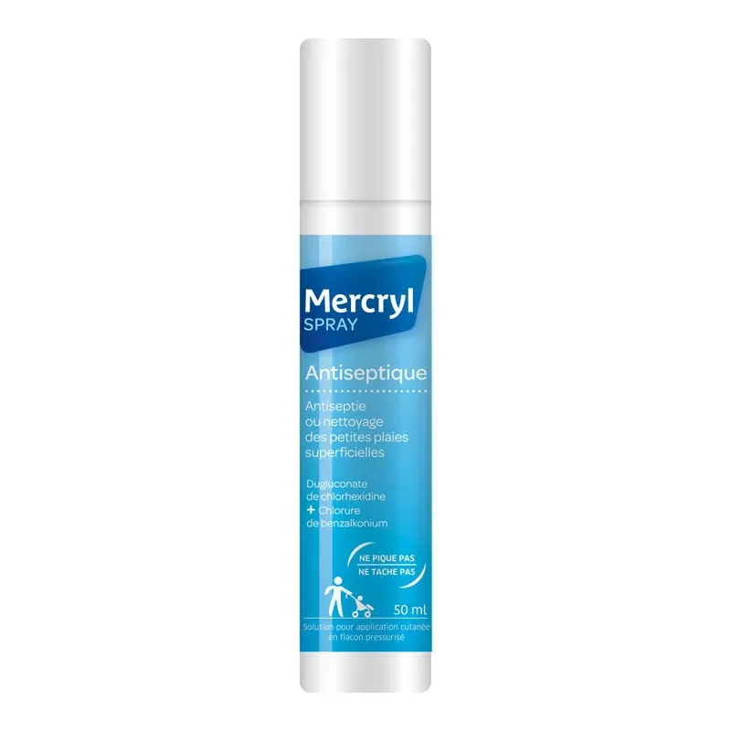 Mercryl Spray Antiseptique 50ml - Univers Pharmacie