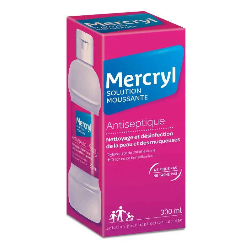 Mercryl Solution Moussante Antiseptique 300ml - Univers Pharmacie