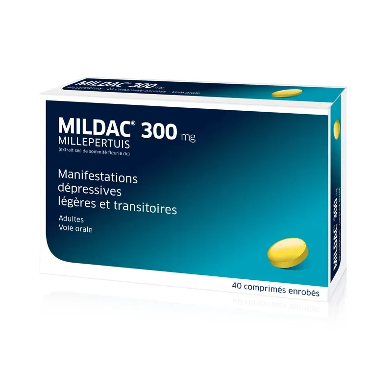 Mildac 300mg Millepertuis 45 comprimés - Univers Pharmacie