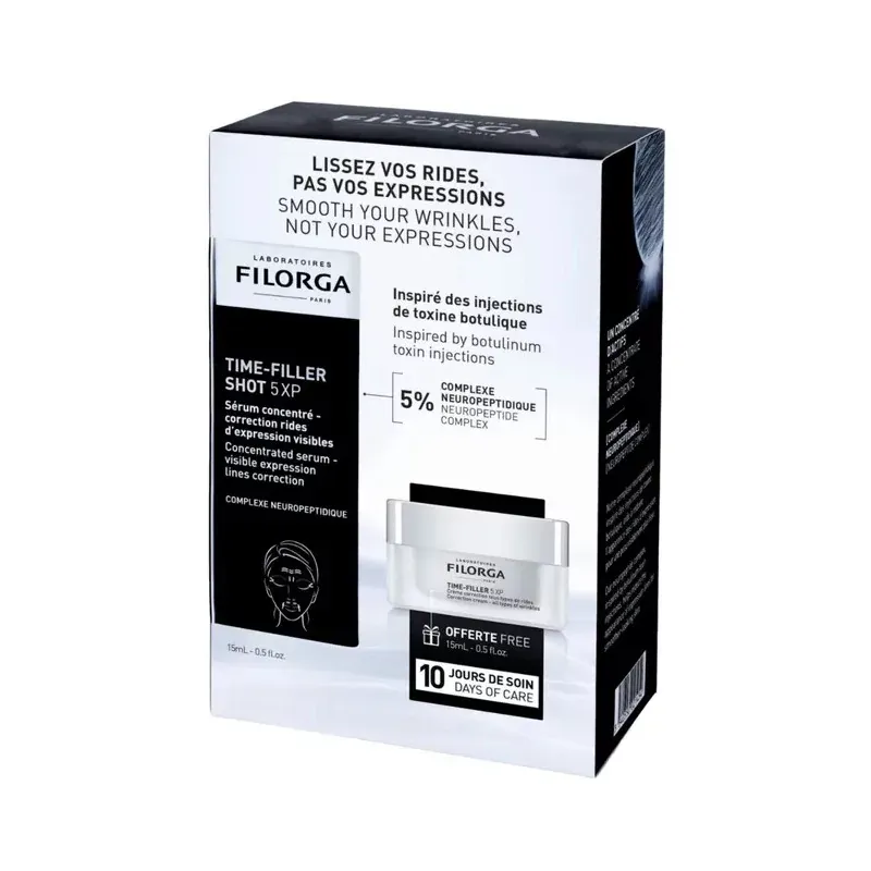 Filorga Coffret Time-Filler Shot 5XP Sérum Concentré + Crème Correction - Univers Pharmacie