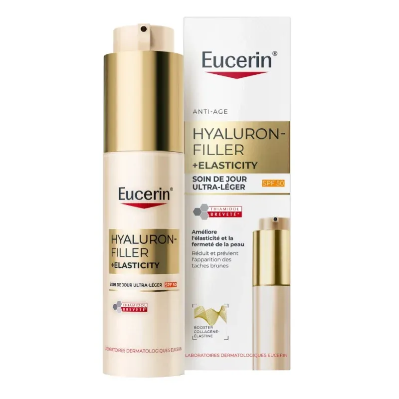 Eucerin Hyaluron-Filler +Elasticity Soin de Jour Ultra-léger SPF50 50ml - Univers Pharmacie