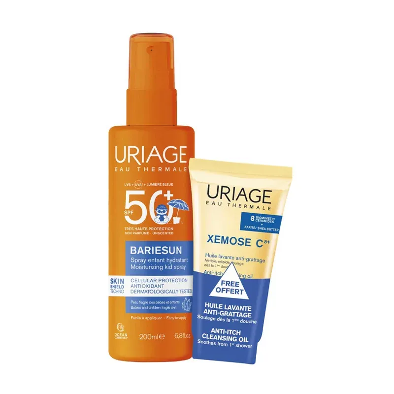 Uriage Bariesun Spray Enfant Hydratant SPF50+ 200ml + Huile Lavante 50ml - Univers Pharmacie