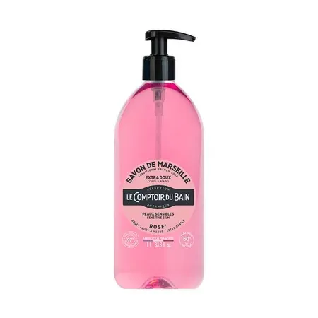 Le Comptoir du Bain Savon de Marseille Rose 1L - Univers Pharmacie