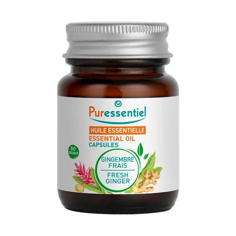 Puressentiel Huile Essentielle Capsules Gingembre Frais Bio 60 capsules - Univers Pharmacie