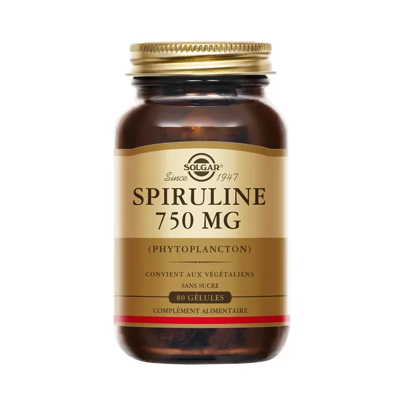 Solgar Spiruline 750mg 100 comprimés - Univers Pharmacie