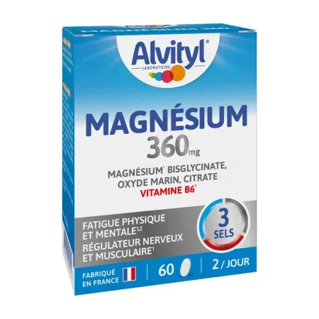 Alvityl Magnésium 360mg 60 comprimés - Univers Pharmacie