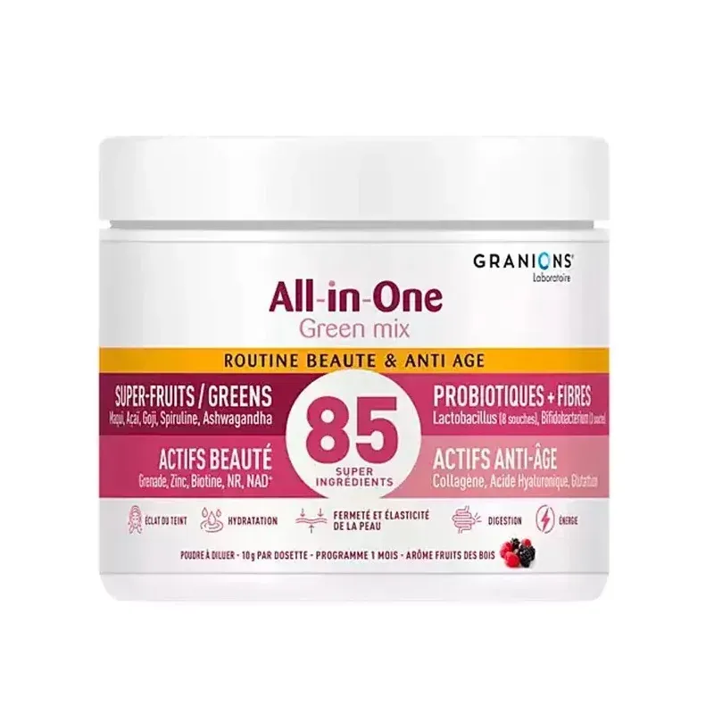 Granions All-in-One Green Beauté & Anti-âge Mix Fruits Rouges 146g - Univers Pharmacie