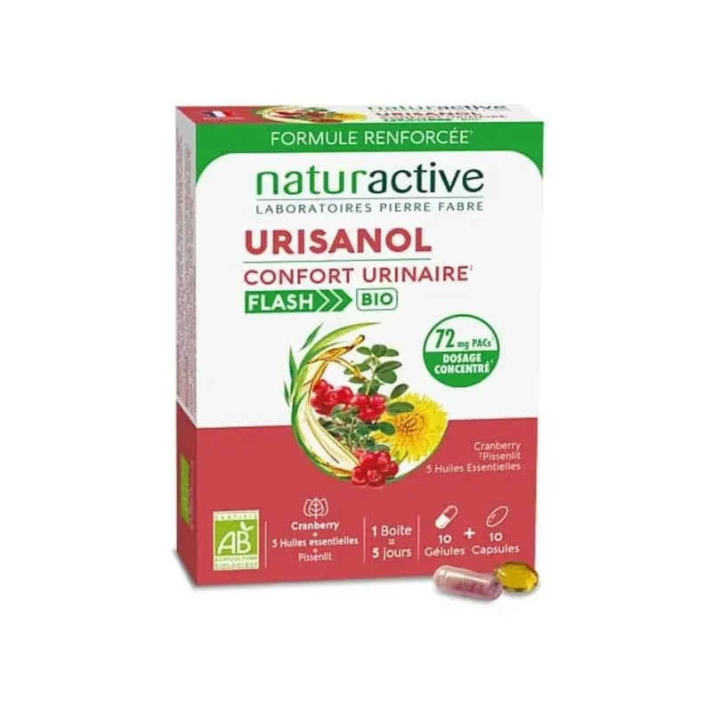 Naturactive Urinasol Confort Urinaire Flash Bio 10 gélules + 10 capsules - Univers Pharmacie
