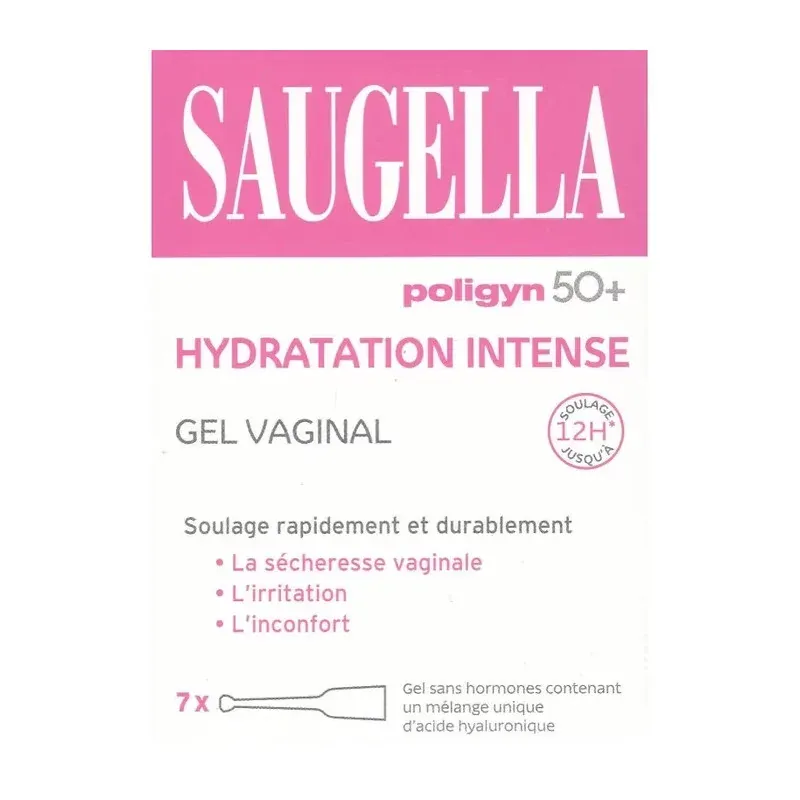 Saugella Poligyn 50+ Hydratation Intense Gel Vaginal 7 unidoses - Univers Pharmacie