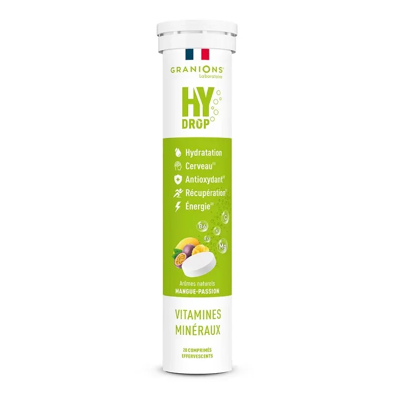Granions Hydrop Arôme Mangue Passion 20 comprimés effervescents - Univers Pharmacie