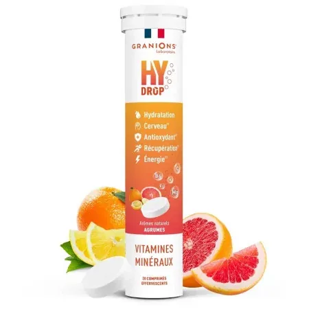 Granions Hydrop Arôme Agrumes 20 comprimés effervescents - Univers Pharmacie