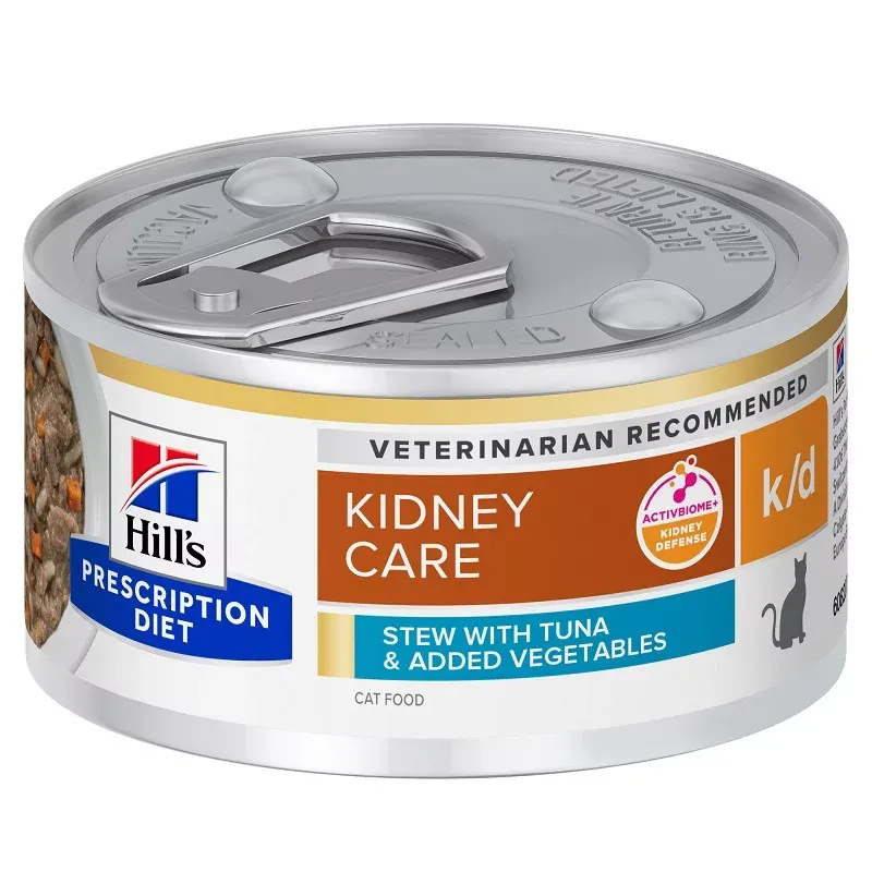 Hill's Prescription Diet Kidney Care k/d Mijoté pour Chat Thon et Légumes 82g - Univers Pharmacie