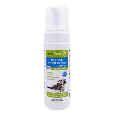 VetoForm Antiparasitaire Mousse Insectifuge 150ml - Univers Pharmacie