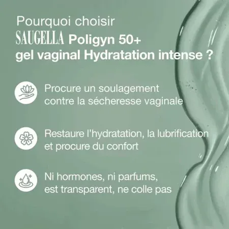 Saugella Poligyn 50+ Hydratation Intense Gel Vaginal 7 unidoses - Bienfaits