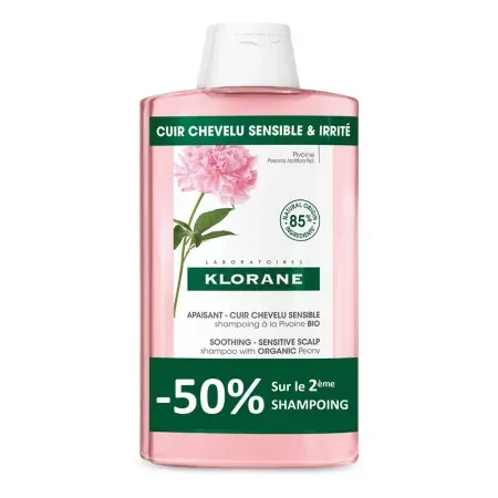 Klorane Shampoing Apaisant Pivoine 2X400ml - Univers Pharmacie