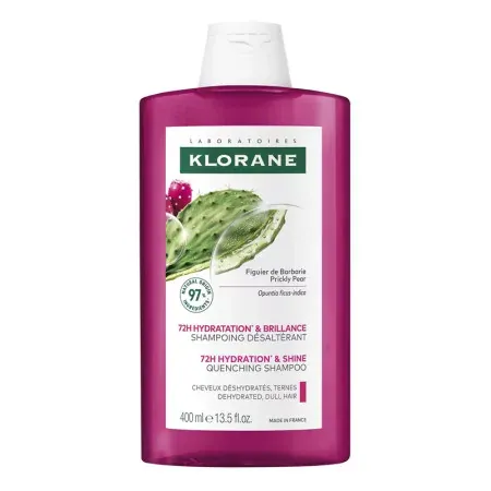 Klorane Shampoing Désaltérant 72H Hydratation & Brillance Figuier de Barbarie 400ml - Univers Pharmacie