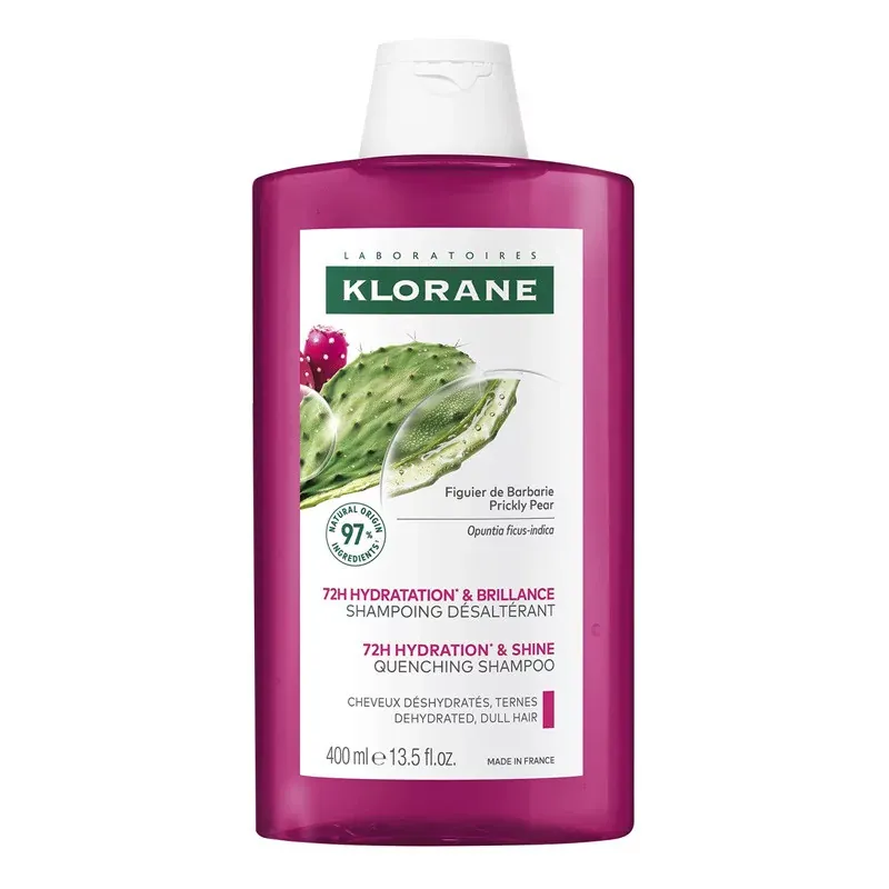 Klorane Shampoing Désaltérant 72H Hydratation & Brillance Figuier de Barbarie 400ml - Univers Pharmacie
