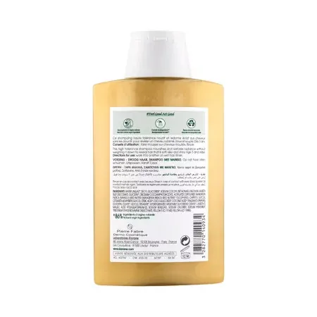 Klorane Shampooing à la Mangue 200ml - Dos du flacon