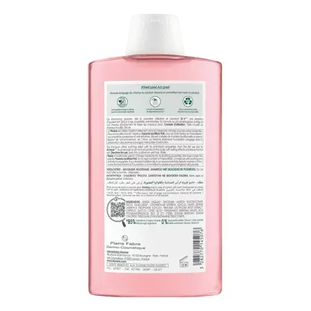 Klorane Shampooing à la Pivoine 400ml - Dos du flacon