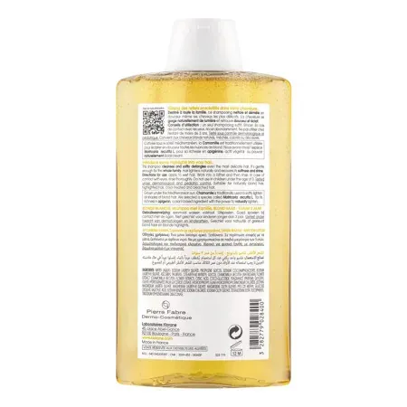 Klorane Shampooing à la Camomille 400ml - Dos du flacon