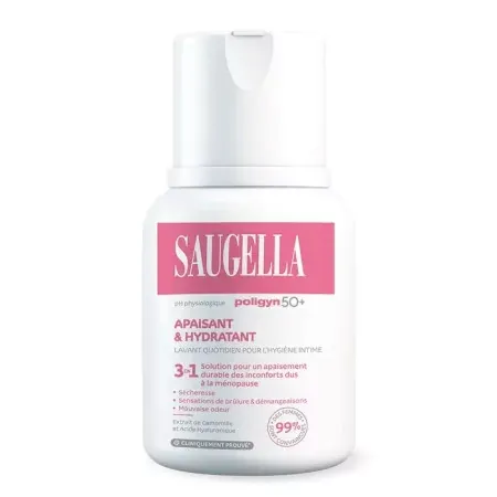 Saugella Poligyn 50+ Apaisant & Hydratant Soin Lavant 3en1 100ml - Univers Pharmacie