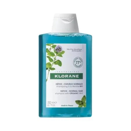 Klorane Shampoing Détox Menthe Bio 200ml - Univers Pharmacie