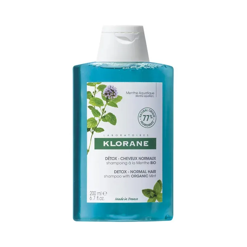 Klorane Shampoing Détox Menthe Bio 200ml - Univers Pharmacie
