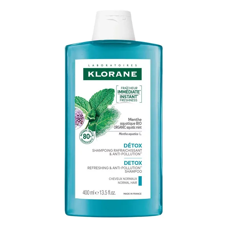 Klorane Shampoing Détox Menthe Bio 400ml - Univers Pharmacie