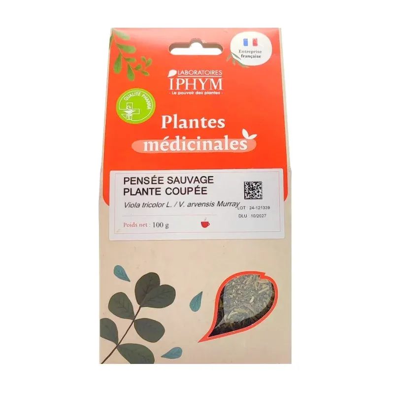Iphym Plantes Médicinales Pensée Sauvage Plante Coupée 100g - Univers Pharmacie