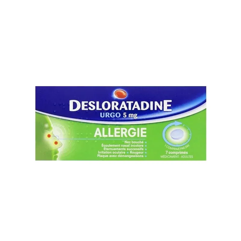 Desloratadine Urgo 5mg 7 comprimés - Univers Pharmacie