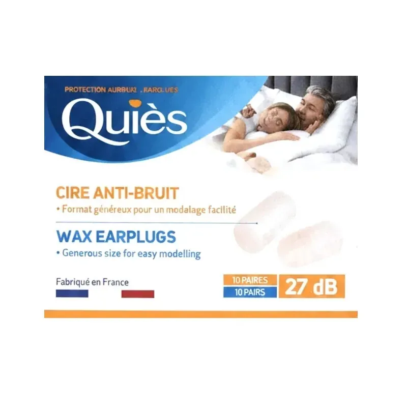 Quiès Cire Anti-bruits 10 paires - Univers Pharmacie