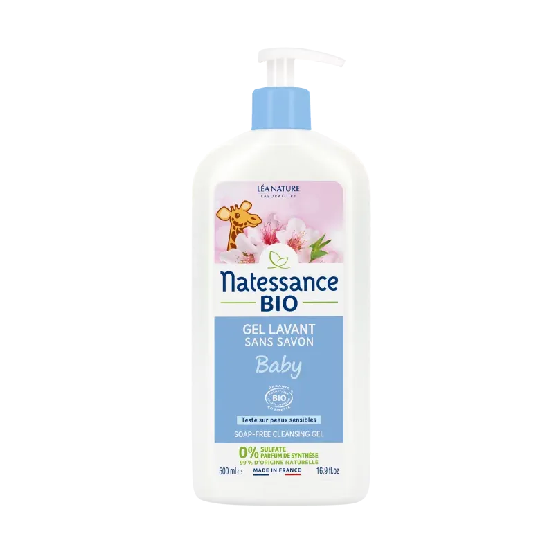 Natessance Bio Gel Sans Savon Baby 500ml - Univers Pharmacie