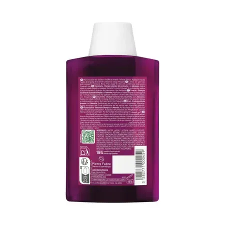 Klorane Croissance Shampoing Accélérateur de Pousse 200ml - Dos du flacon