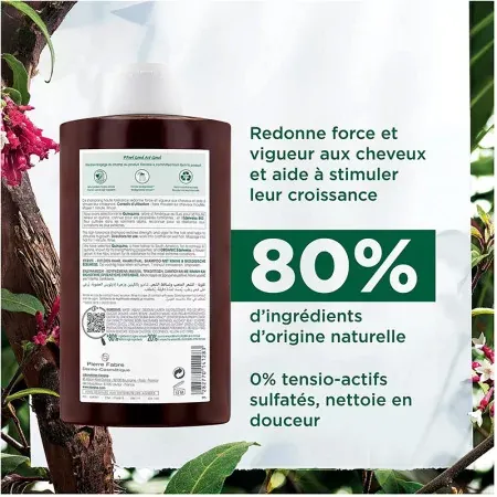 Klorane Shampooing à la Quinine & Edelweiss 400ml - Ingrédients naturels