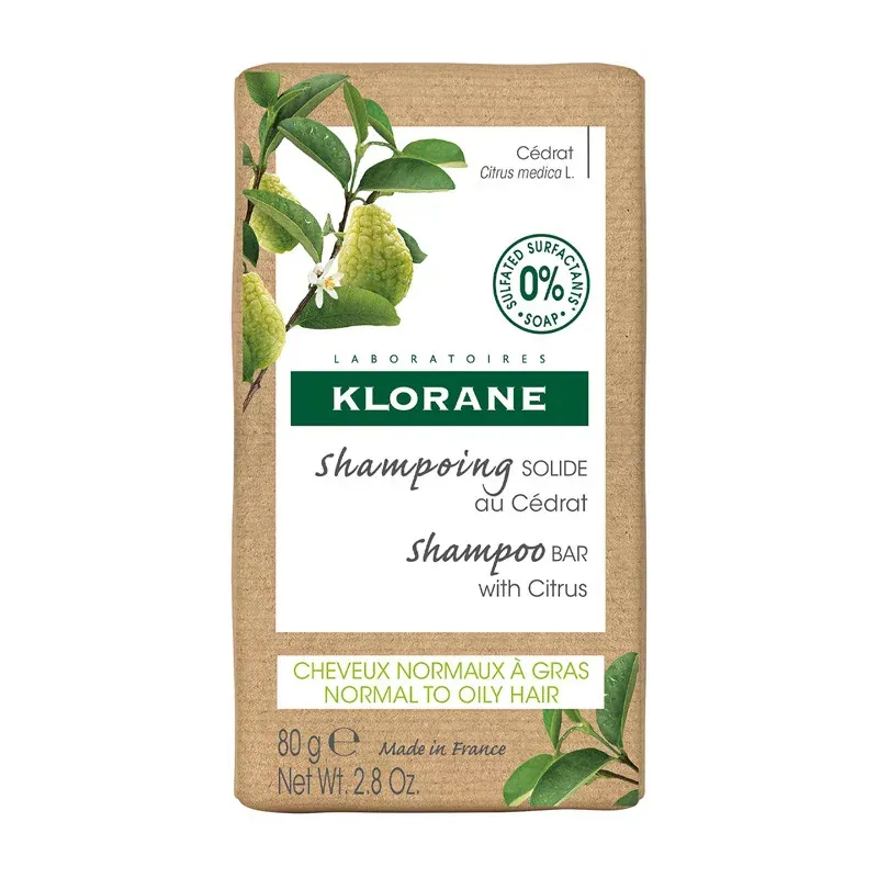 Klorane Shampoing Solide au Cédrat 80g - Univers Pharmacie