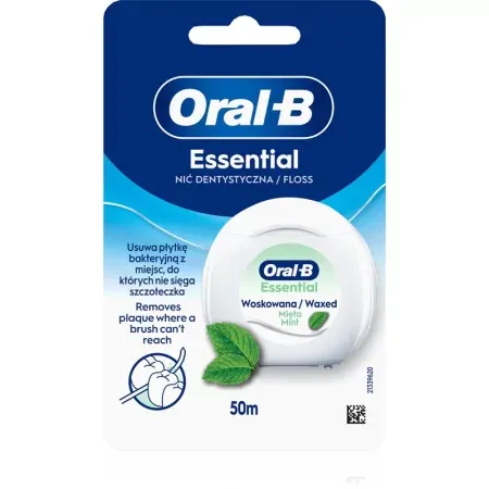 Oral-B Essential Fil Dentaire Ciré Menthe 50m - Univers Pharmacie