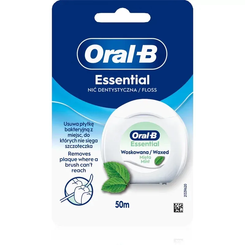 Oral-B Essential Fil Dentaire Ciré Menthe 50m - Univers Pharmacie