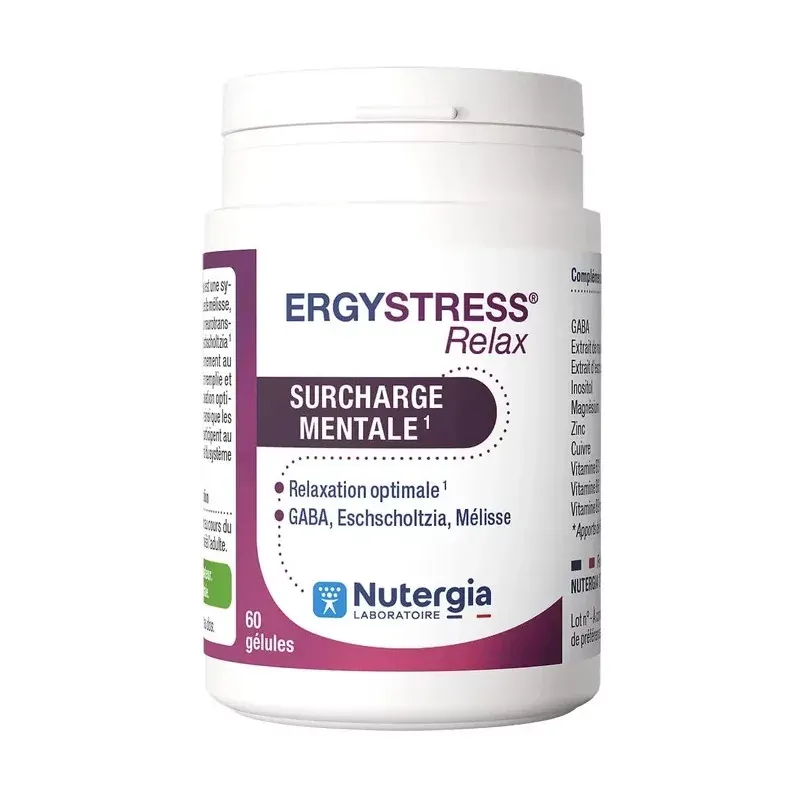Ergystress Relax Surchage Mentale 60 gélules - Univers Pharmacie