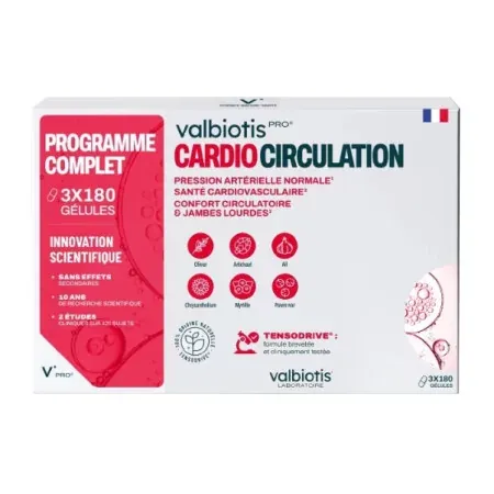 Valbiotis Cardiocirculation 3X180 gélules - Univers Pharmacie