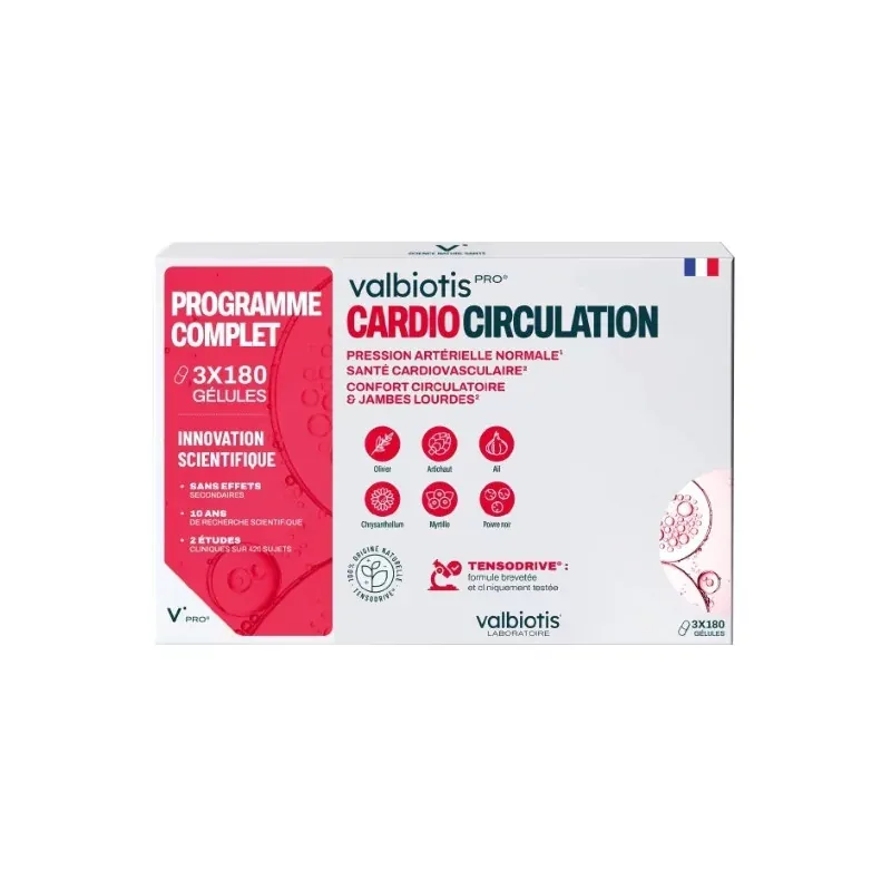 Valbiotis Cardiocirculation 3X180 gélules - Univers Pharmacie