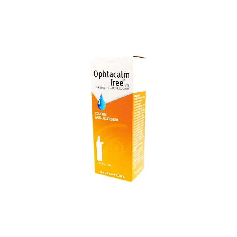 Ophtacalm Free 2% Cromoglicate de Sodium Collyre Anti-Allergique 10ml - Univers Pharmacie