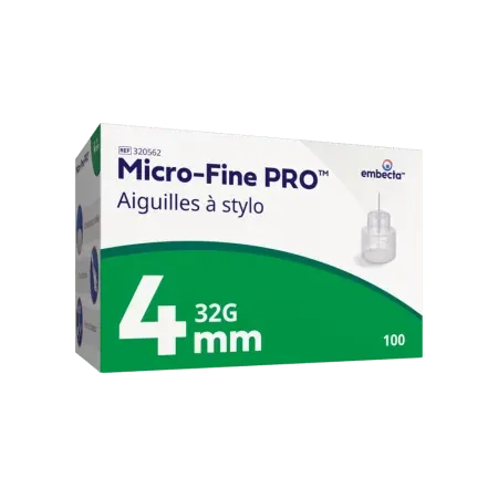 Micro-Fine Pro Aiguilles à Stylo Embecta 4mm 32G 100 pièces - Univers Pharmacie
