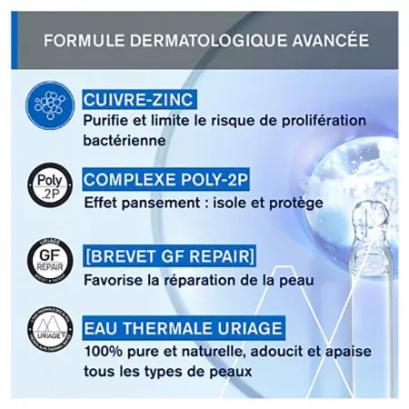 Uriage Bariéderm Cica-Crème Réparatrice au Cuivre et Zinc SPF50+ 40ml - Formule