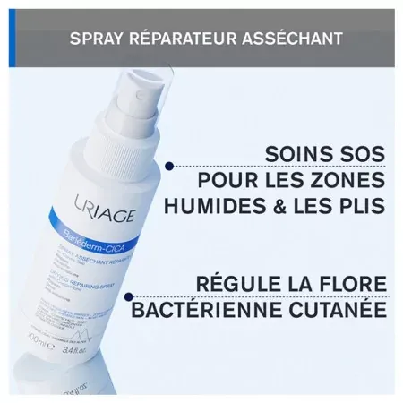Uriage Bariéderm-Cica Spray Asséchant Réparateur 100ml - Caractéristiques